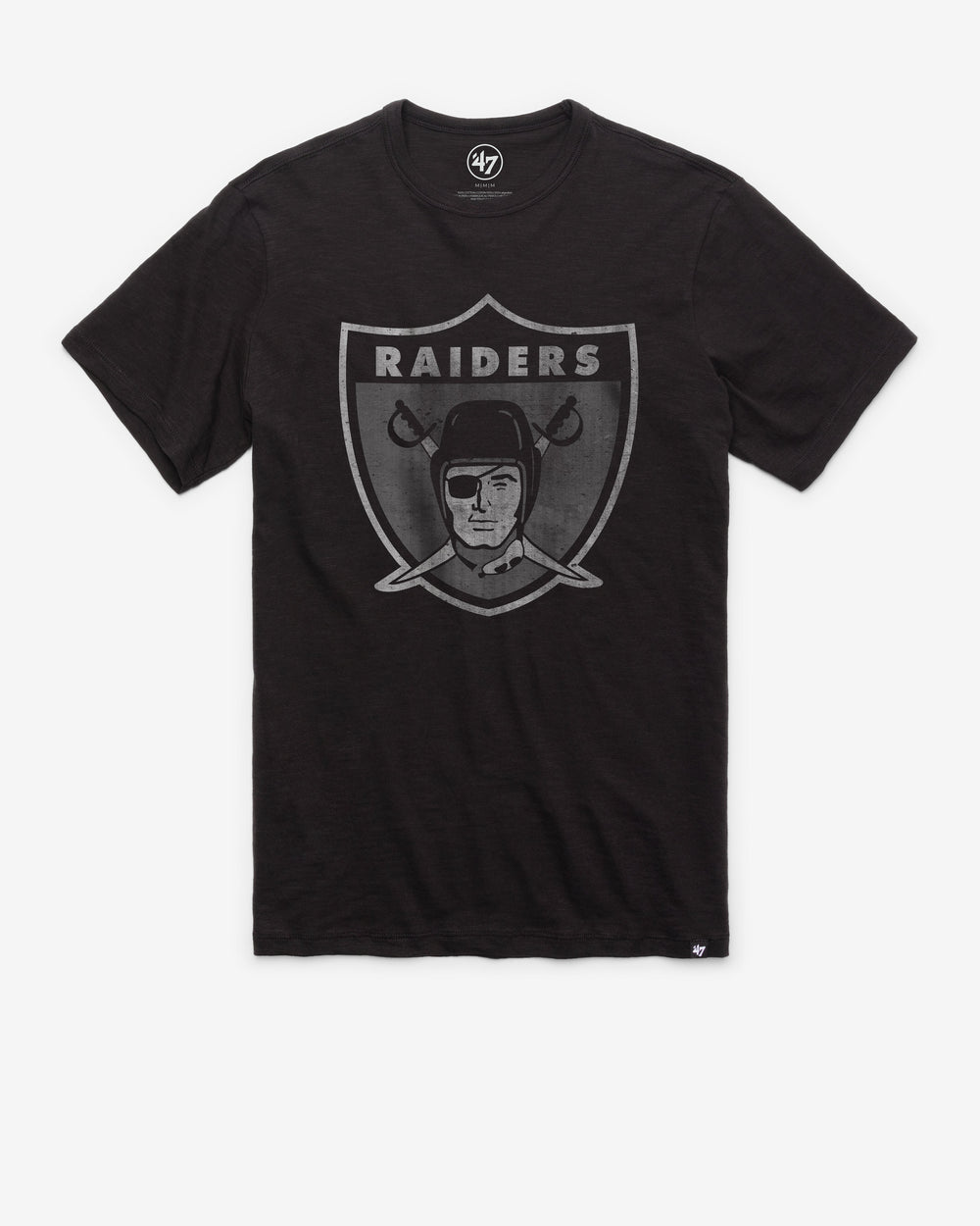 LAS VEGAS RAIDERS HISTORIC GRIT '47 SCRUM TEE JET BLACK