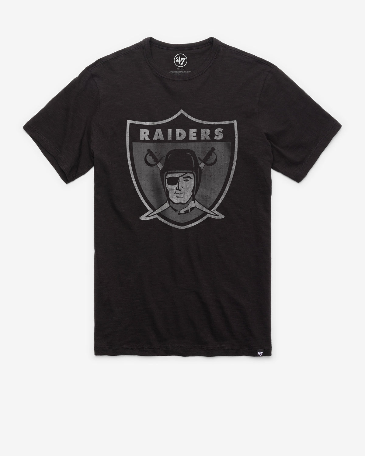 LAS VEGAS RAIDERS HISTORIC GRIT '47 SCRUM TEE JET BLACK