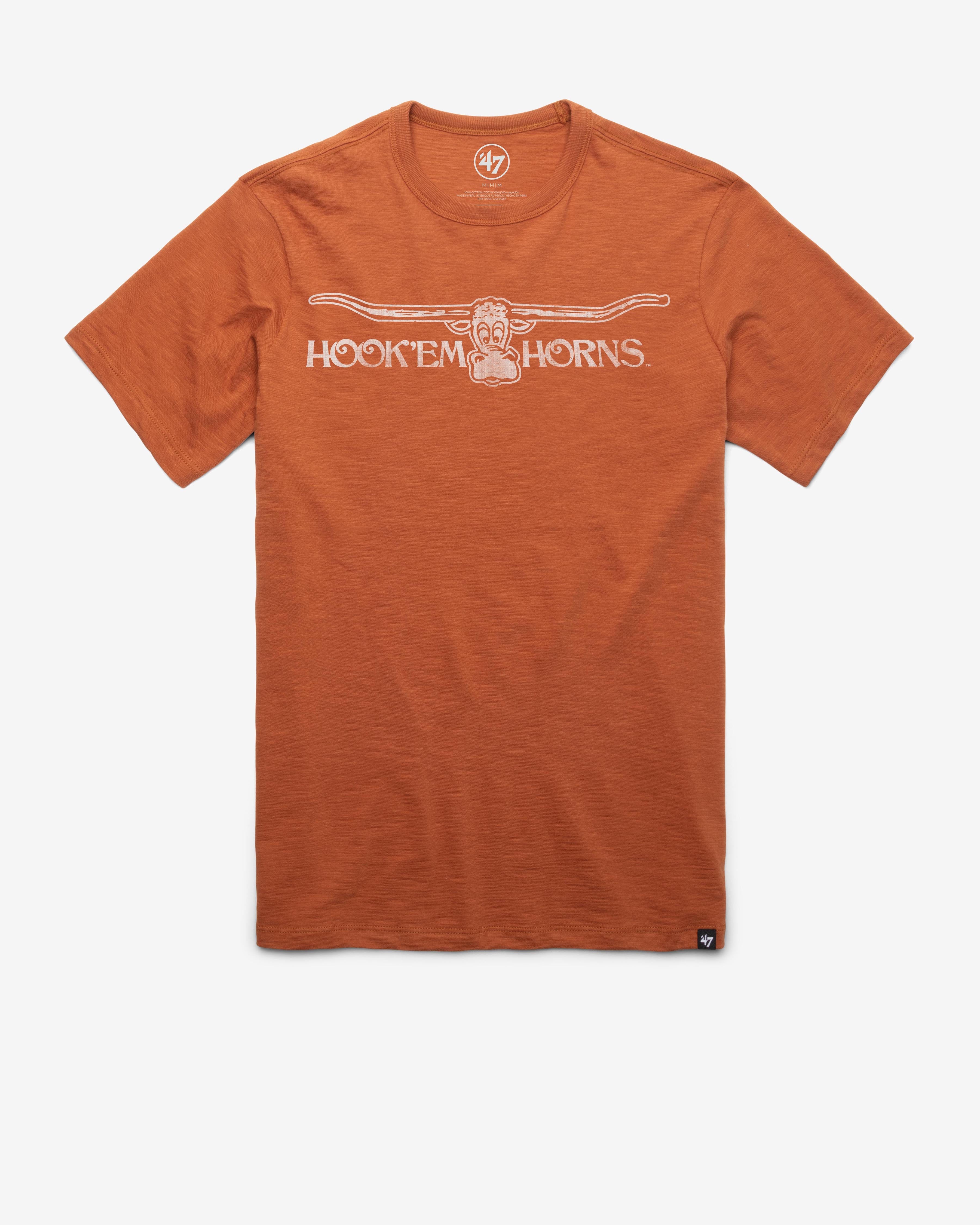 TEXAS LONGHORNS VINTAGE GRIT '47 SCRUM TEE BURNT ORANGE