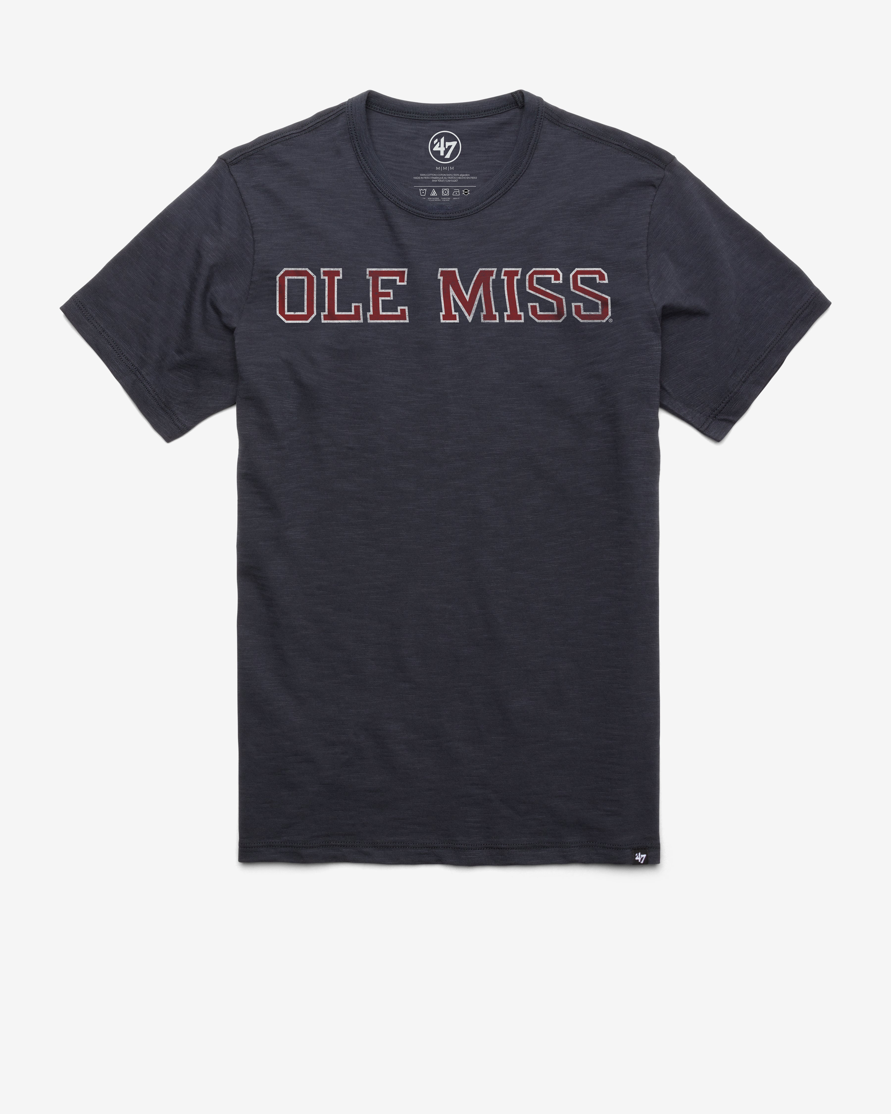 MISSISSIPPI REBELS CLASSIC BLOCK '47 SCRUM TEE FALL NAVY
