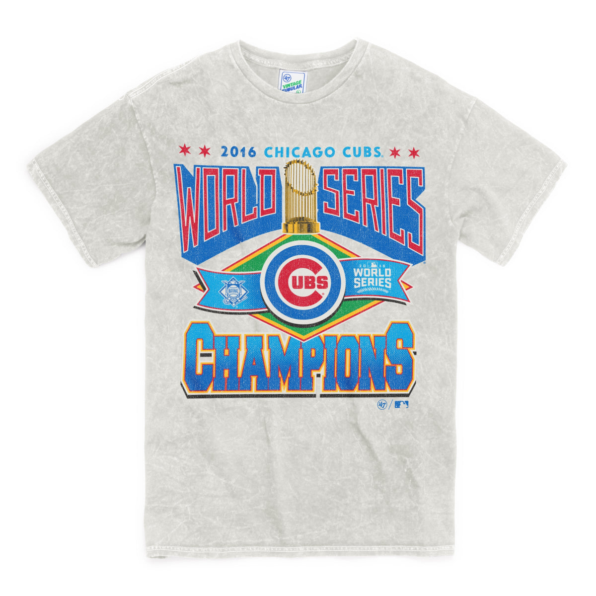 CHICAGO CUBS 2016 WORLD SERIES ROCKER '47 VINTAGE TUBULAR TEE DUNE
