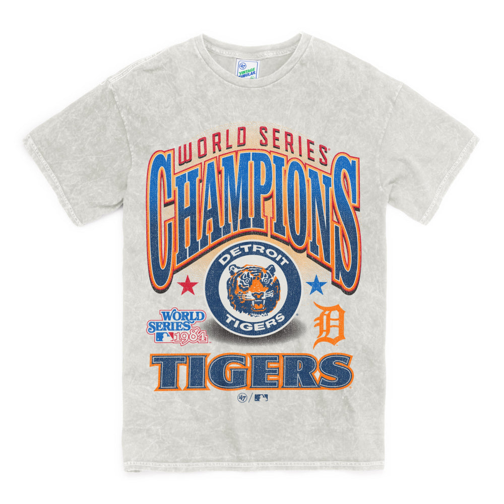 DETROIT TIGERS 1984 WORLD SERIES ROCKER '47 VINTAGE TUBULAR TEE DUNE