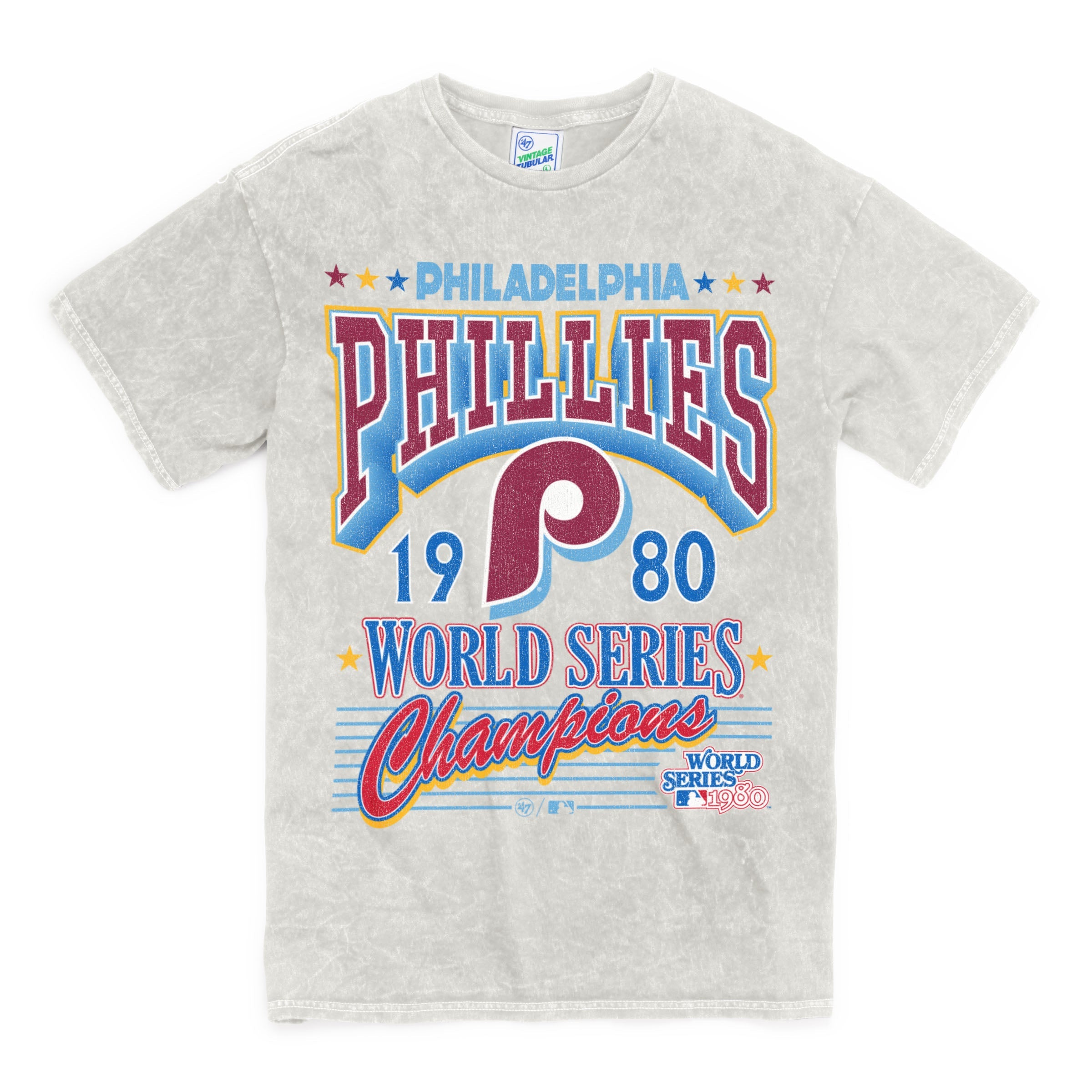 PHILADELPHIA PHILLIES 1980 WORLD SERIES ROCKER '47 VINTAGE TUBULAR TEE DUNE