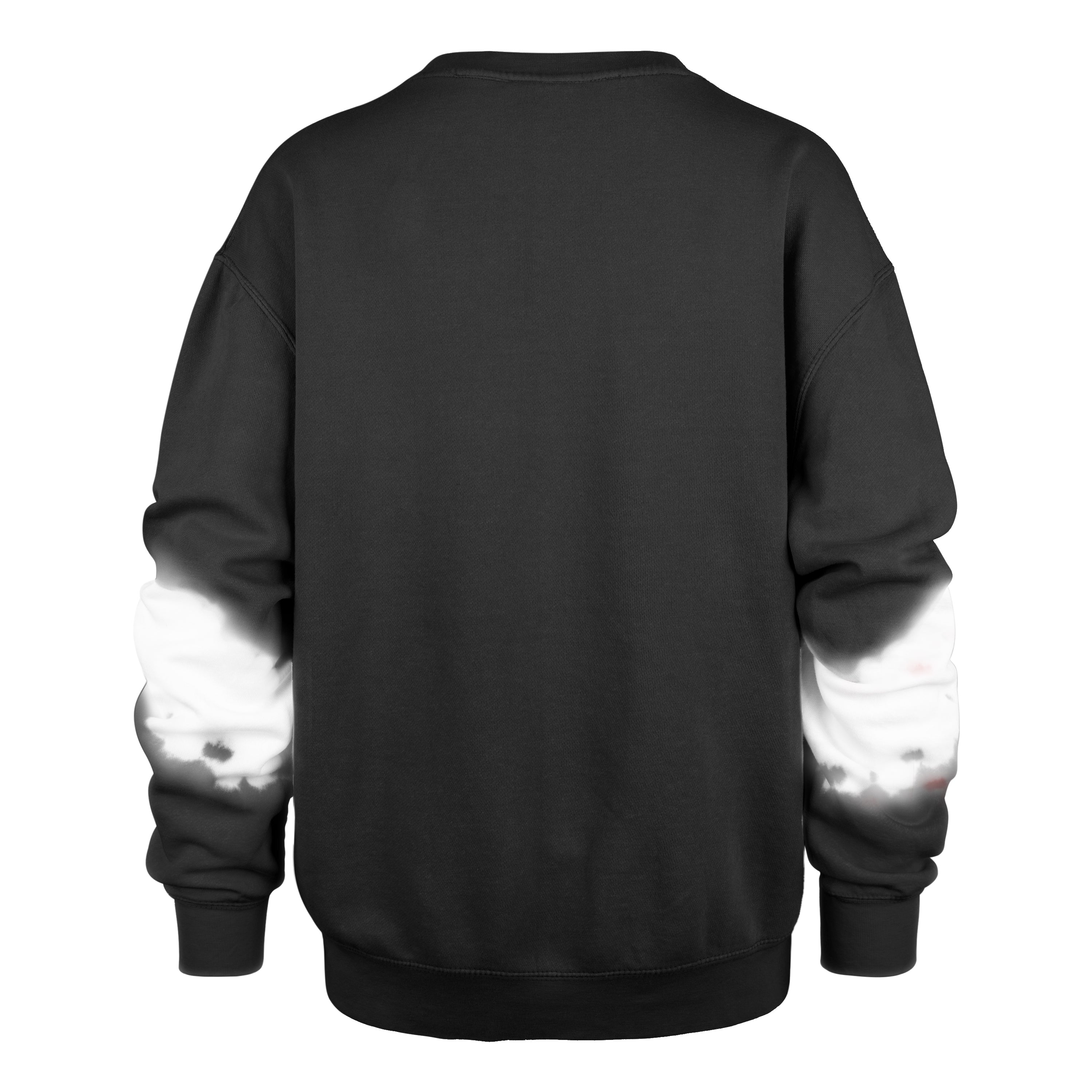 TEXAS LONGHORNS SLEEVE DYE '47 BOYFRIEND CREW WOMENS FLINT BLACK