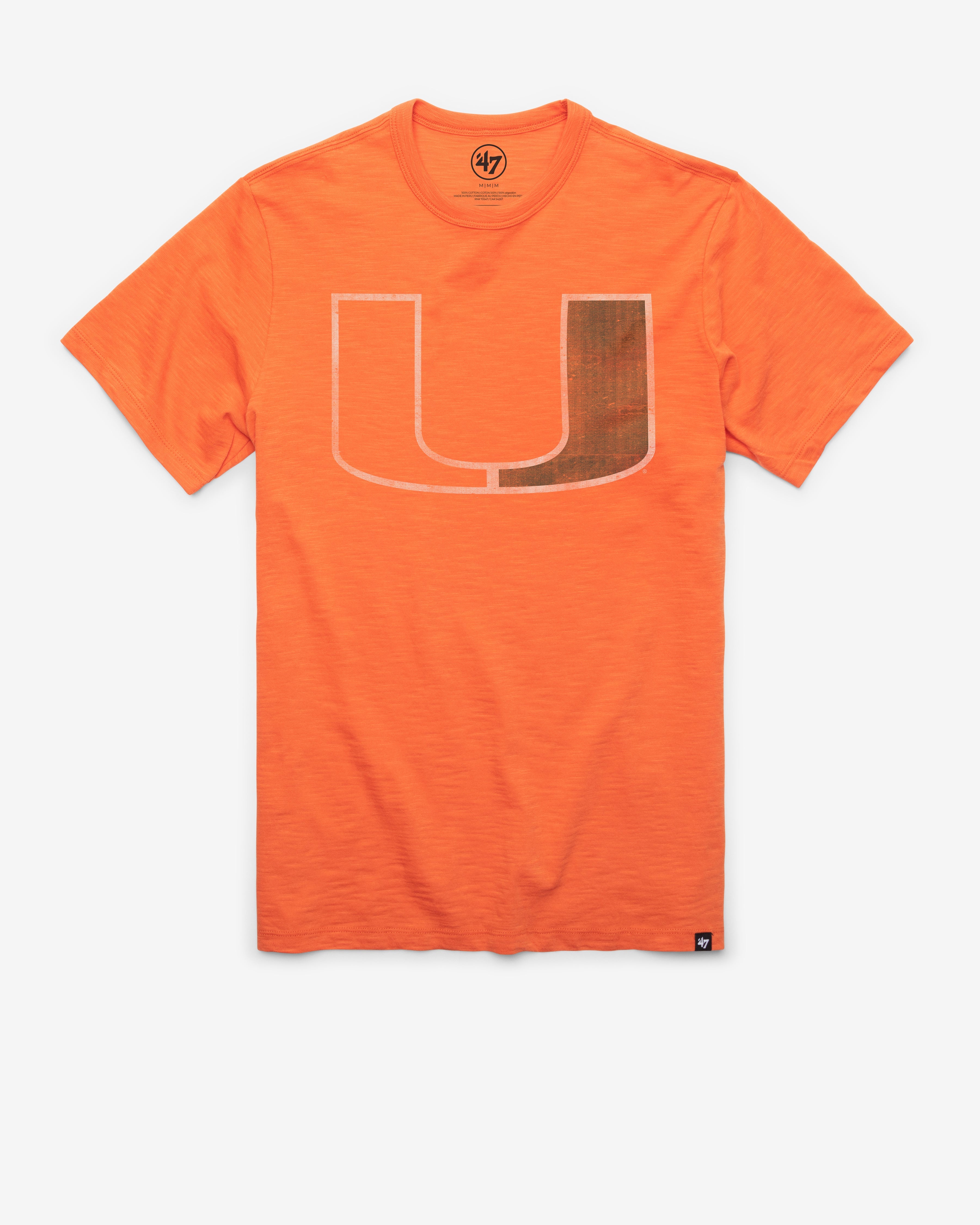 MIAMI HURRICANES GRIT '47 SCRUM TEE CARROT