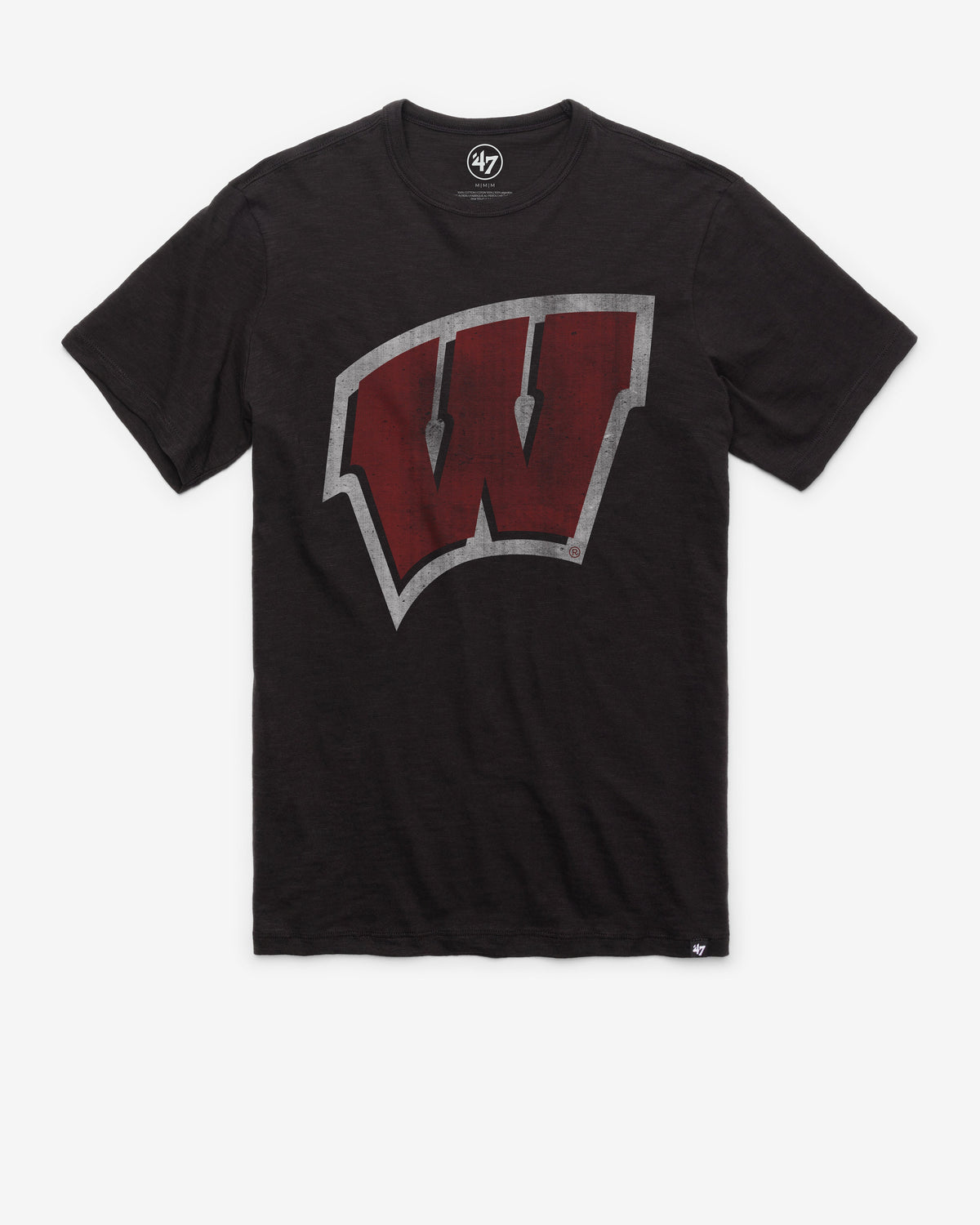 WISCONSIN BADGERS GRIT '47 SCRUM TEE JET BLACK