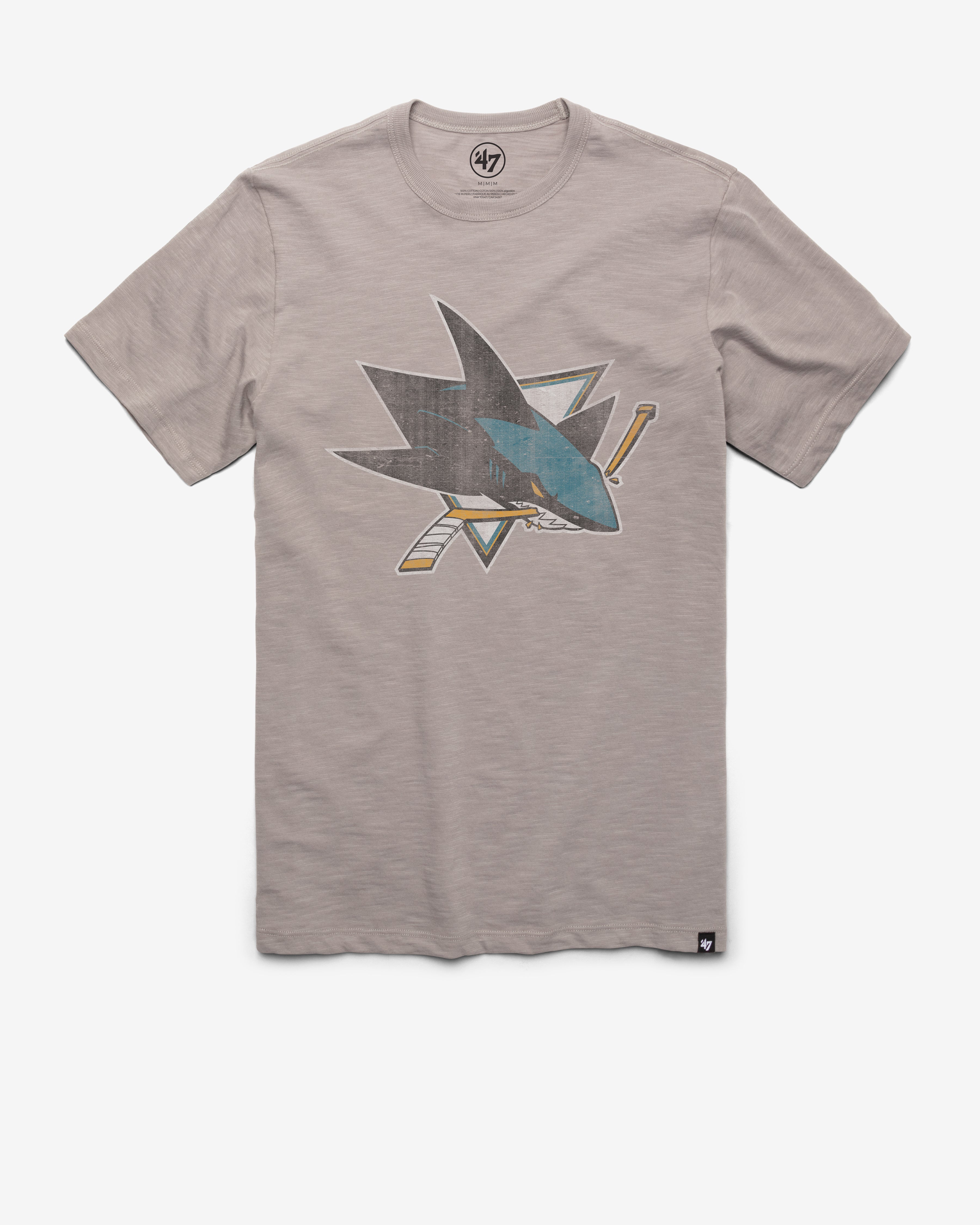 SAN JOSE SHARKS GRIT '47 SCRUM TEE WOLF GREY