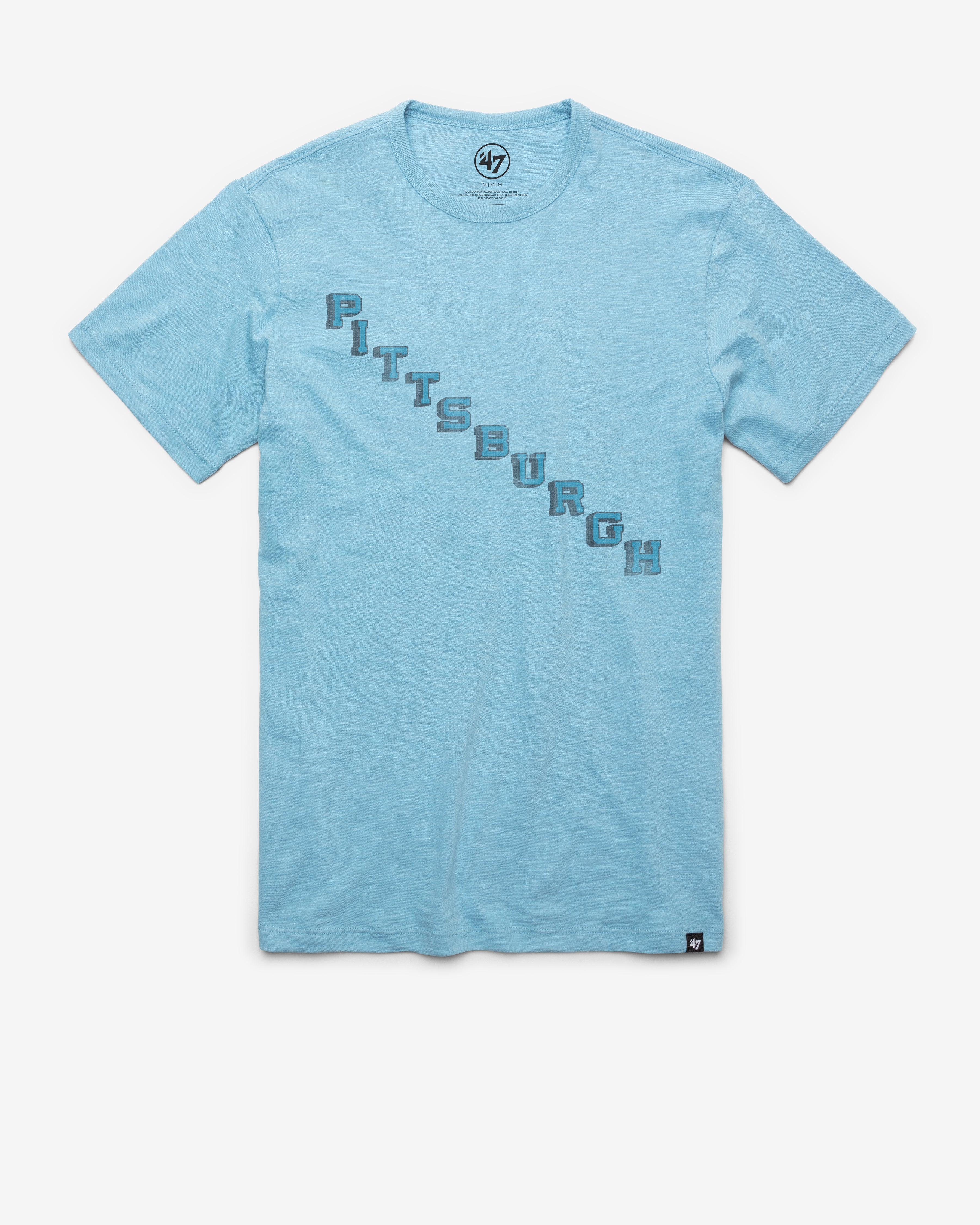 PITTSBURGH PENGUINS VINTAGE GRIT '47 SCRUM TEE CAROLINA