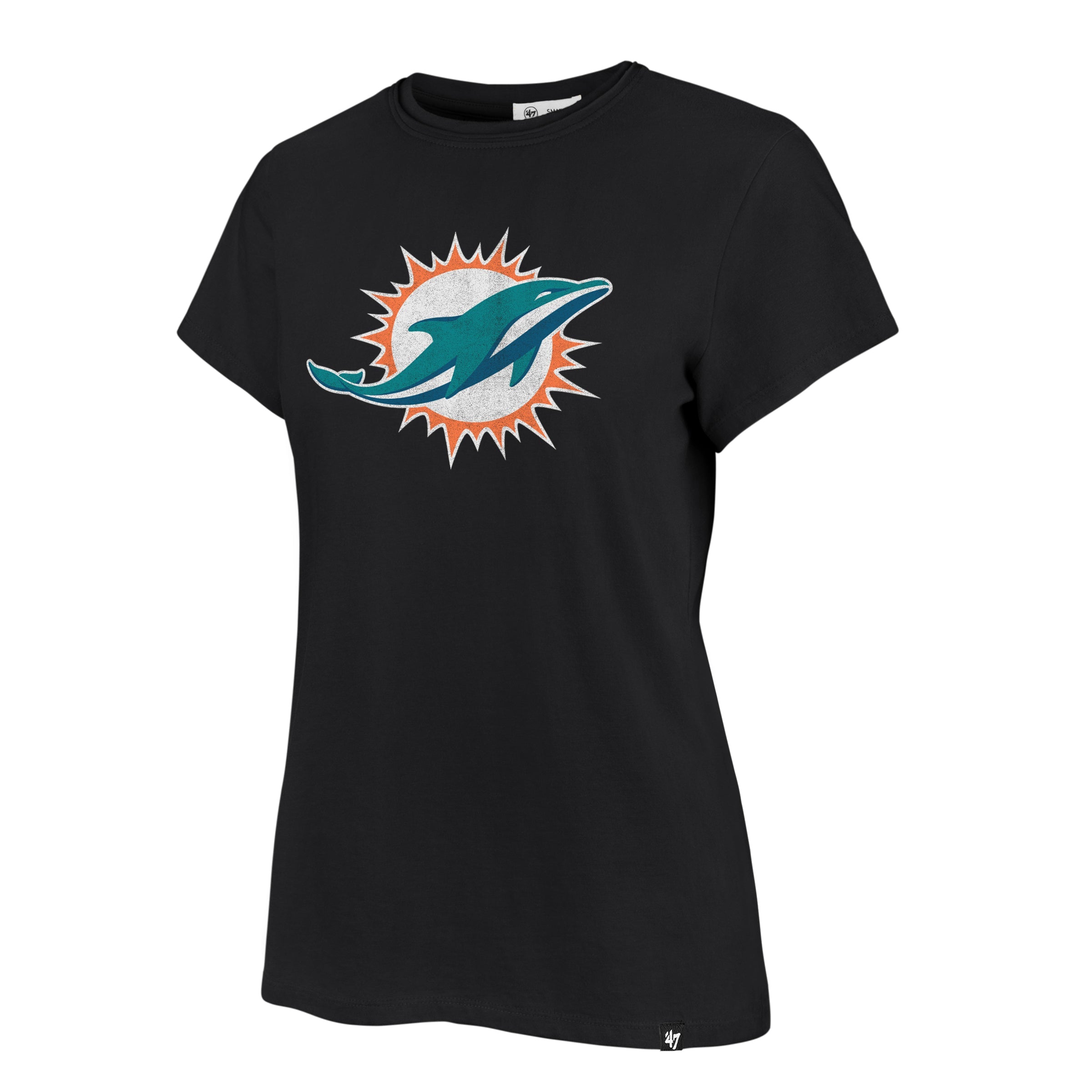 MIAMI DOLPHINS PREMIER '47 FRANKIE TEE WOMENS FLINT BLACK