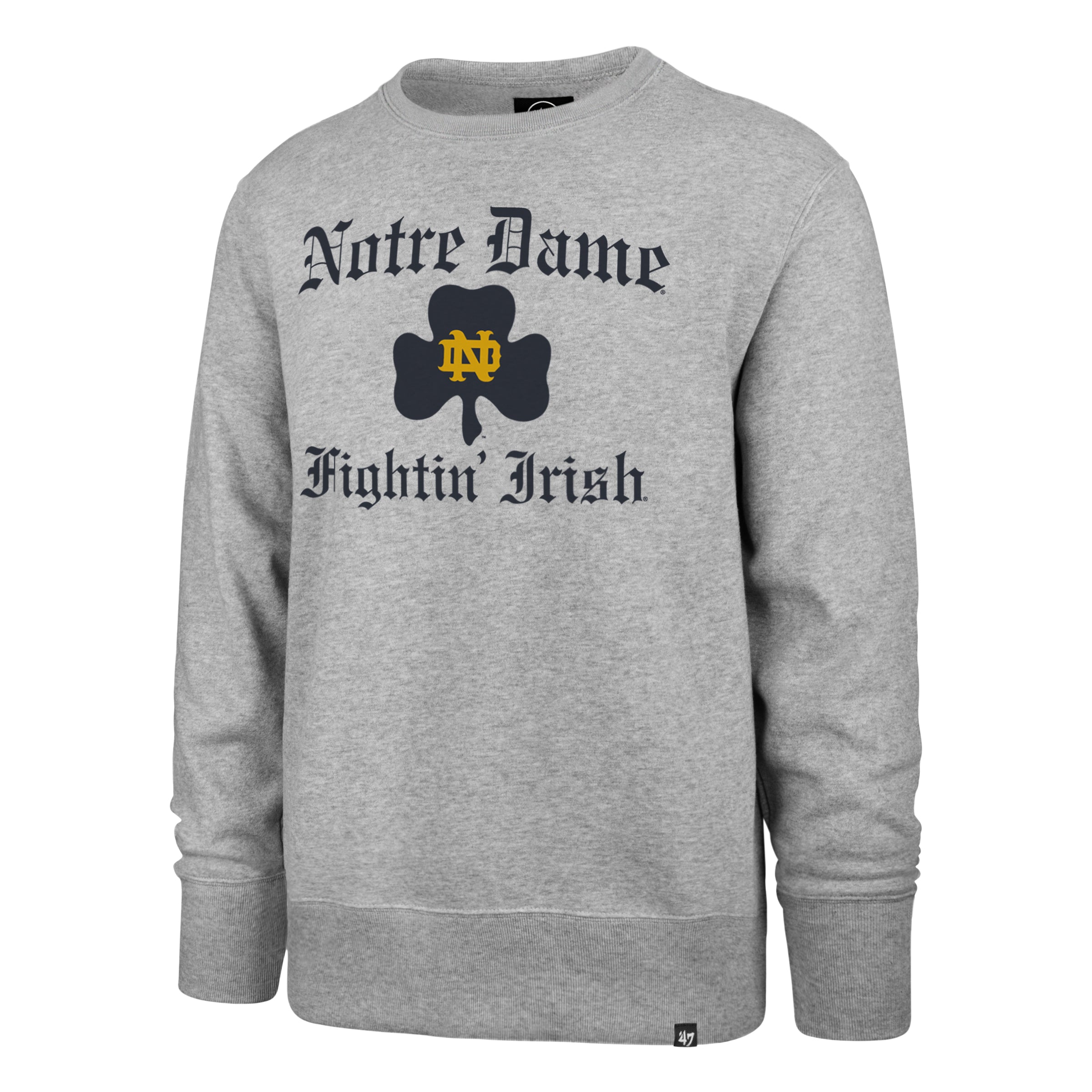 NOTRE DAME FIGHTING IRISH VINTAGE IMPRINT '47 HEADLINE CREW SLATE GREY