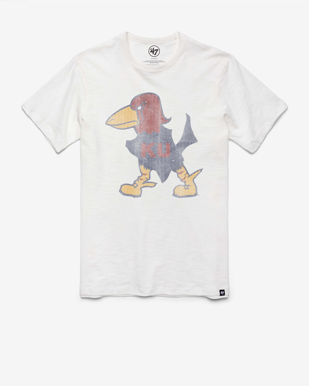 KANSAS JAYHAWKS VINTAGE GRIT '47 SCRUM TEE WHITE WASH