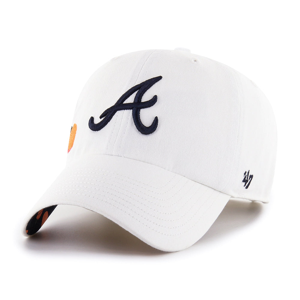 ATLANTA BRAVES CONFETTI ICON '47 CLEAN UP WOMENS WHITE
