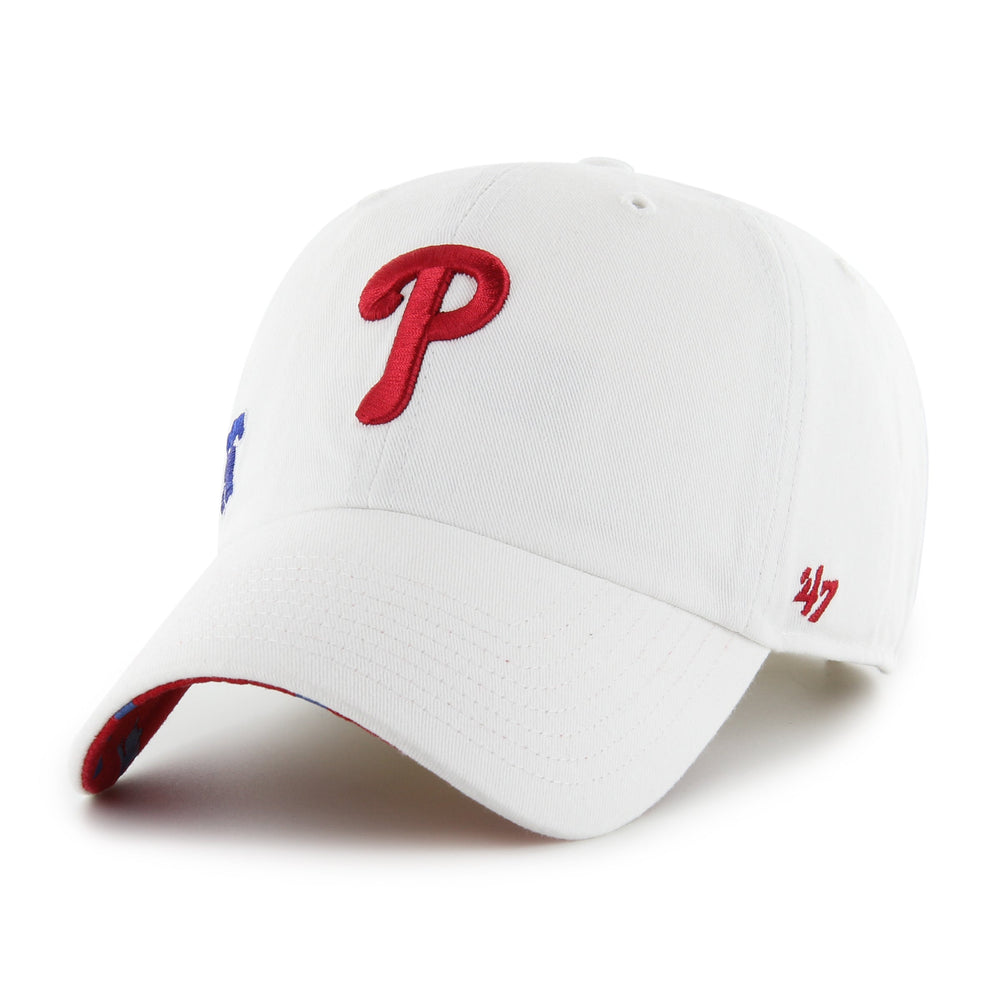 PHILADELPHIA PHILLIES CONFETTI ICON '47 CLEAN UP WOMENS WHITE
