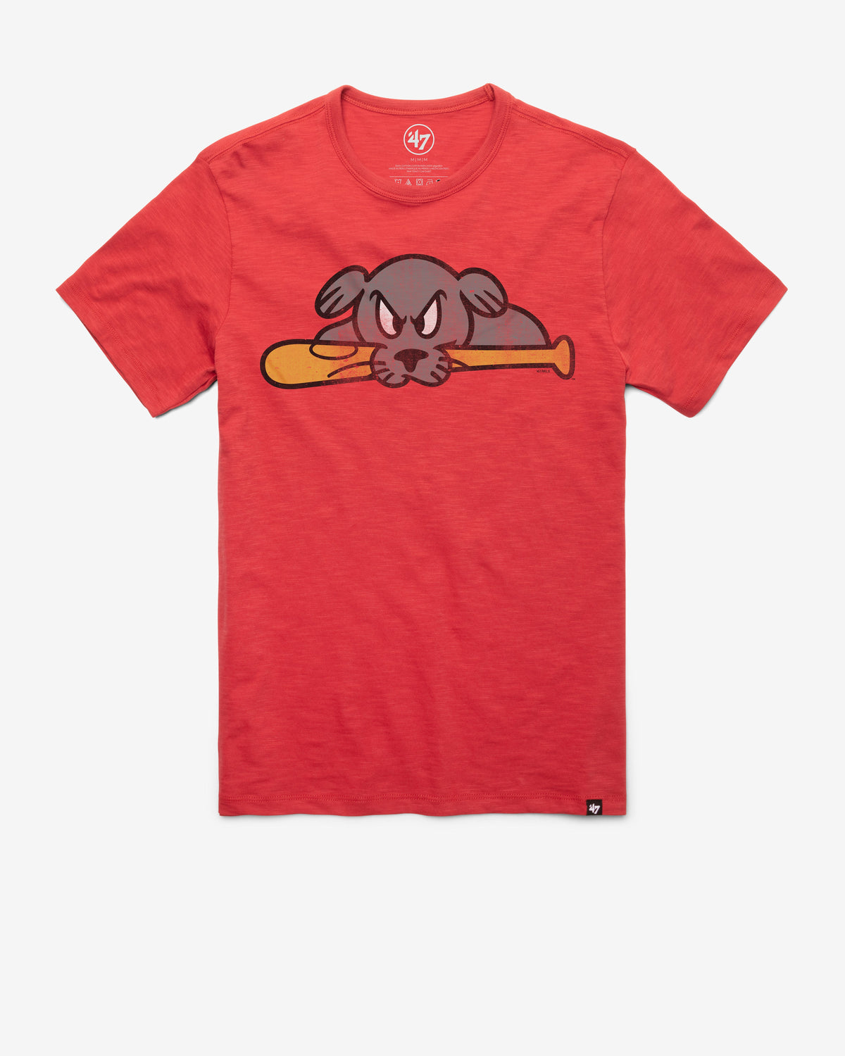 PORTLAND SEA DOGS GRIT '47 SCRUM TEE RESCUE RED