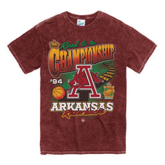 ARKANSAS RAZORBACKS LOCKER '47 VINTAGE TUBULAR TEE DT GARNET