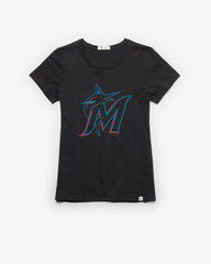 MIAMI MARLINS PREMIER '47 FRANKIE TEE WOMENS FLINT BLACK