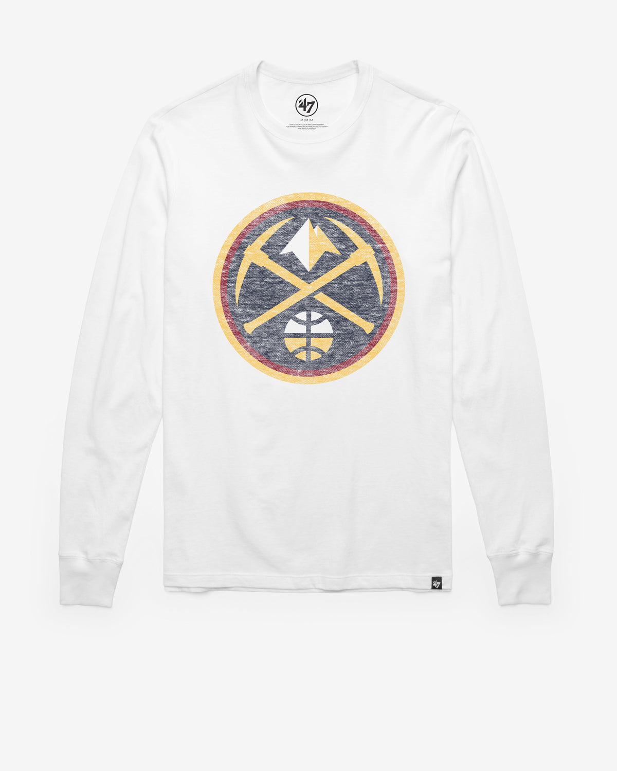 DENVER NUGGETS PREMIER '47 FRANKLIN LONG SLEEVE TEE WHITE WASH