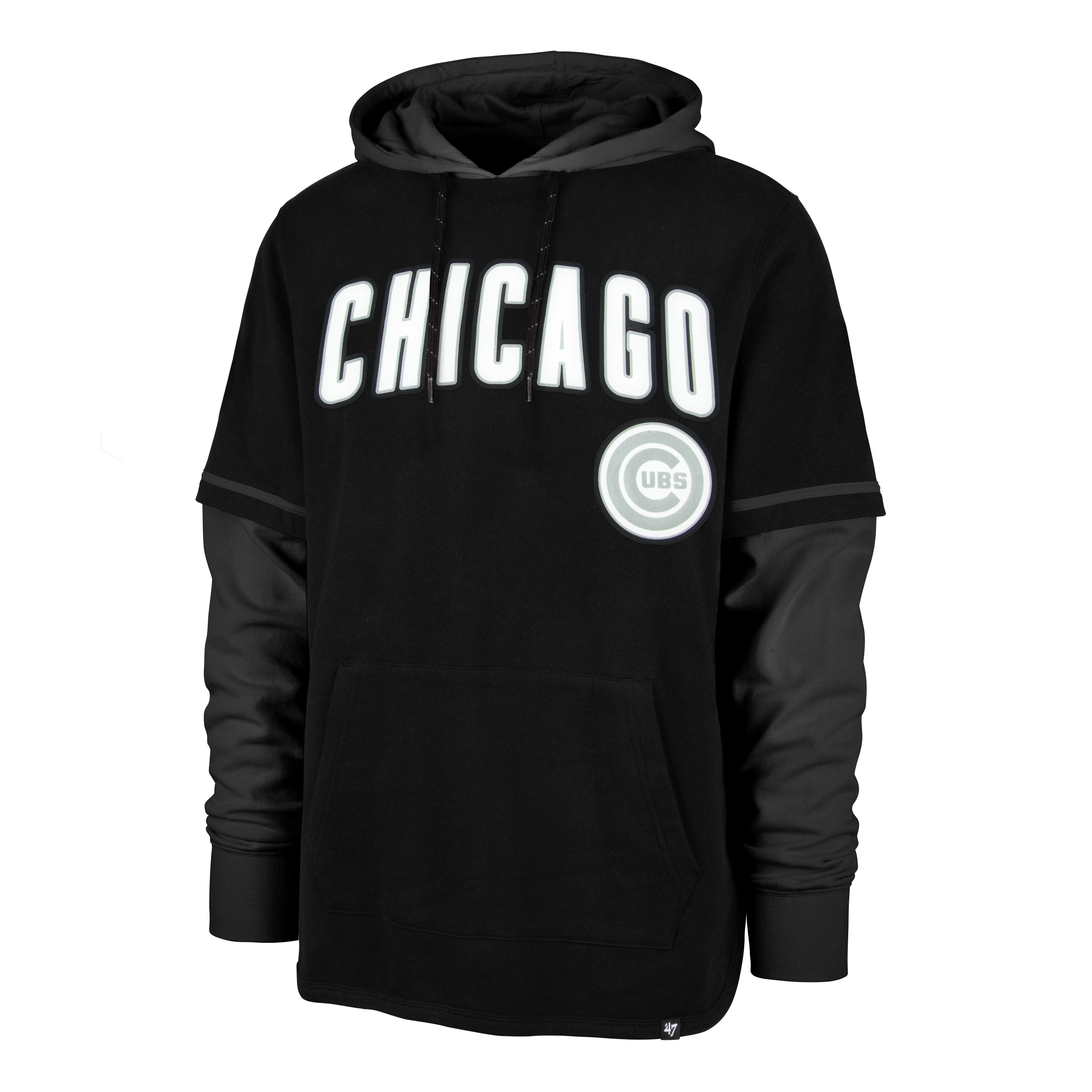 CHICAGO CUBS METEORITE '47 SHORTSTOP PULLOVER HOOD JET BLACK