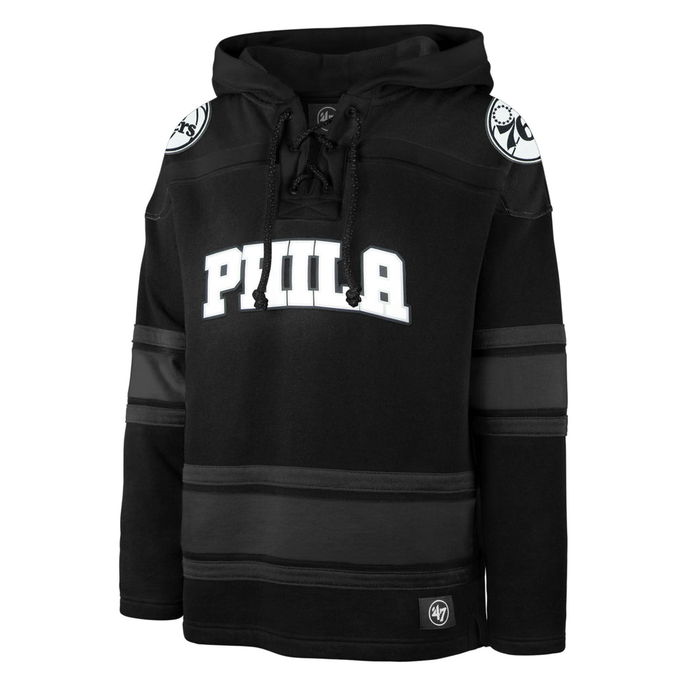 PHILADELPHIA 76ERS ANTHRACITE SUPERIOR '47 LACER HOOD JET BLACK