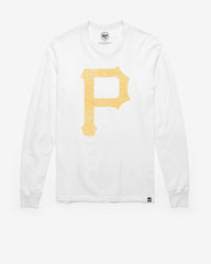 PITTSBURGH PIRATES PREMIER '47 FRANKLIN LONG SLEEVE TEE WHITE WASH