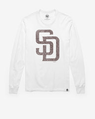 SAN DIEGO PADRES PREMIER '47 FRANKLIN LONG SLEEVE TEE WHITE WASH