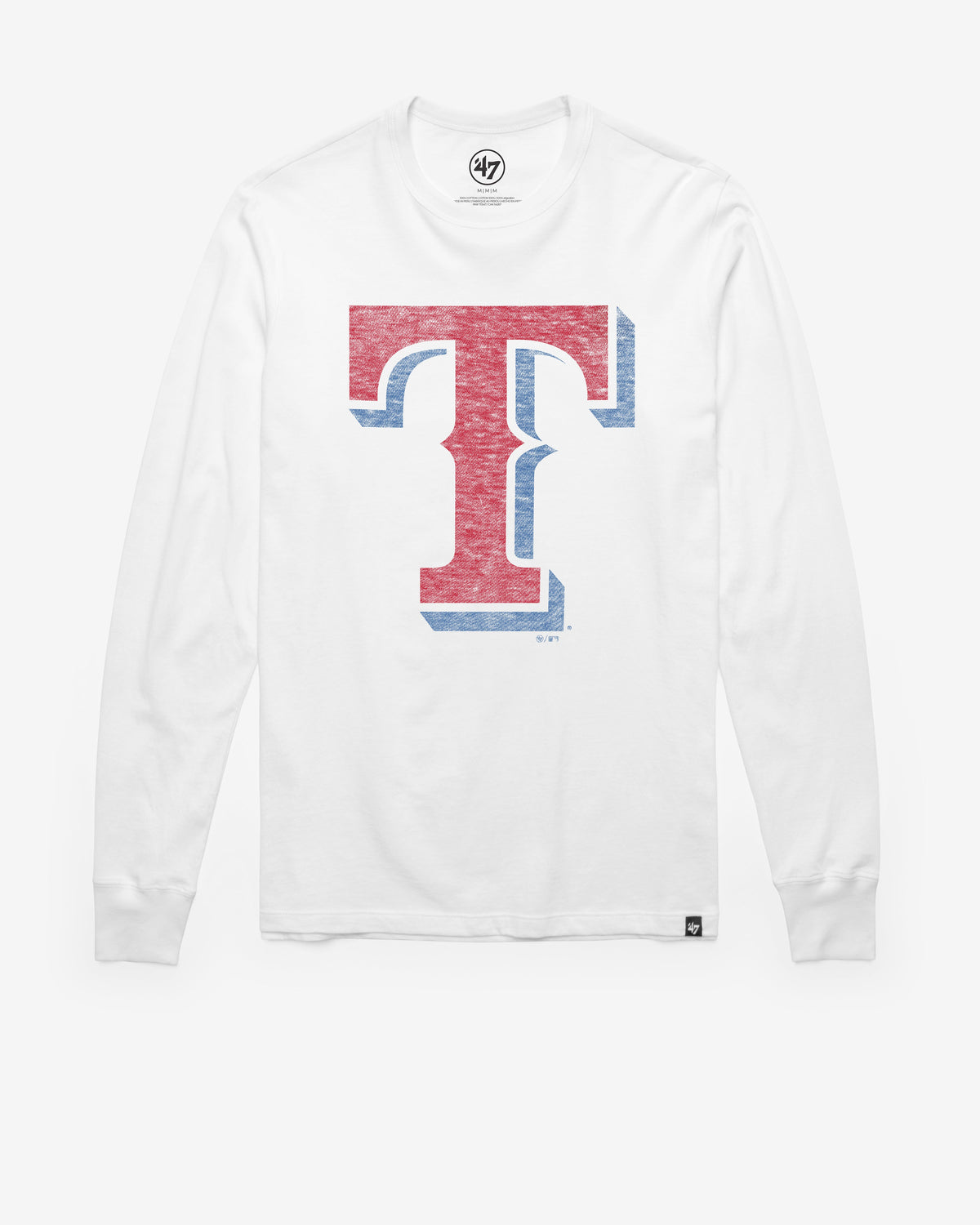 TEXAS RANGERS PREMIER '47 FRANKLIN LONG SLEEVE TEE WHITE WASH