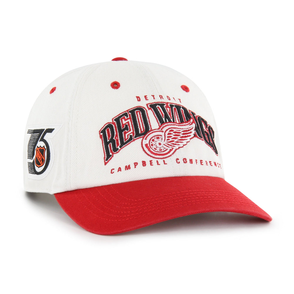 DETROIT RED WINGS VINTAGE RETRO FREEZE '47 CLEAN UP MF MID FIT RAW WHITE