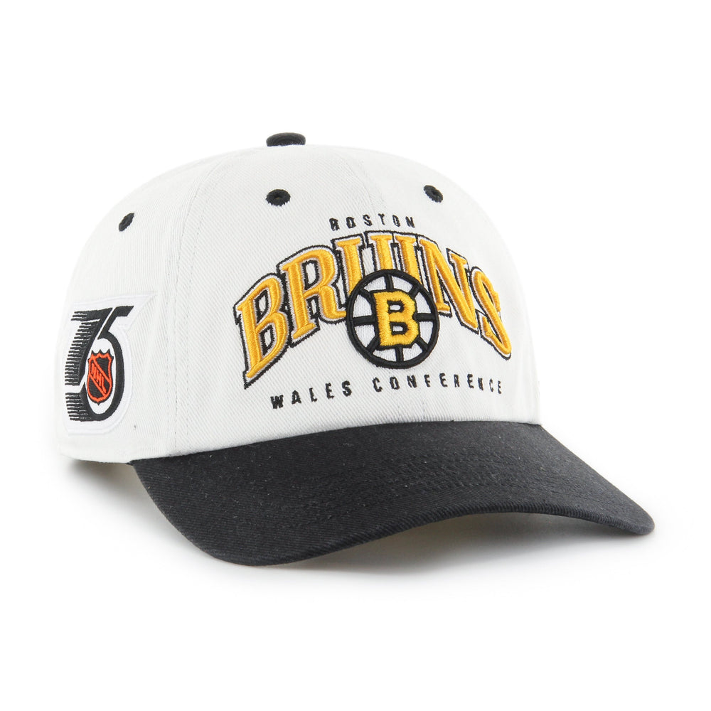 BOSTON BRUINS VINTAGE RETRO FREEZE '47 CLEAN UP MF MID FIT RAW WHITE