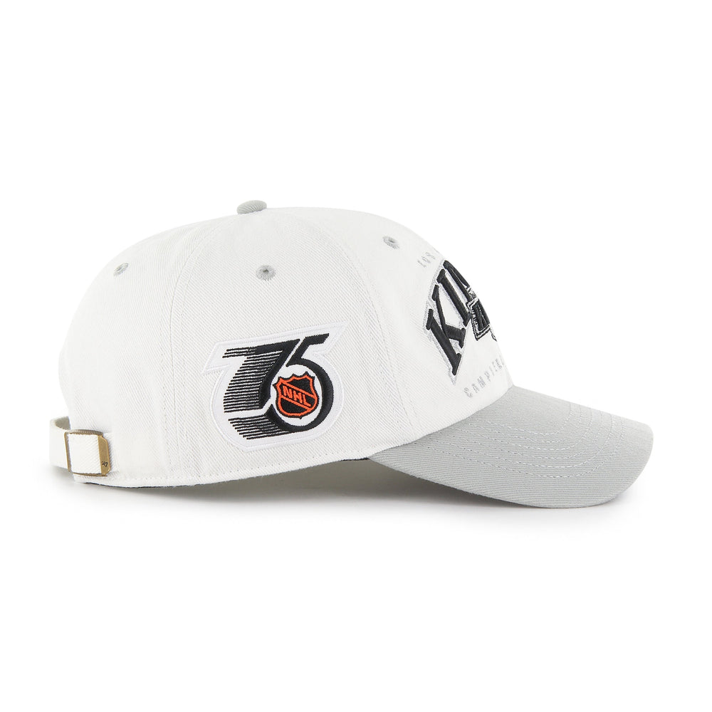 LOS ANGELES KINGS VINTAGE RETRO FREEZE '47 CLEAN UP MF MID FIT RAW WHITE