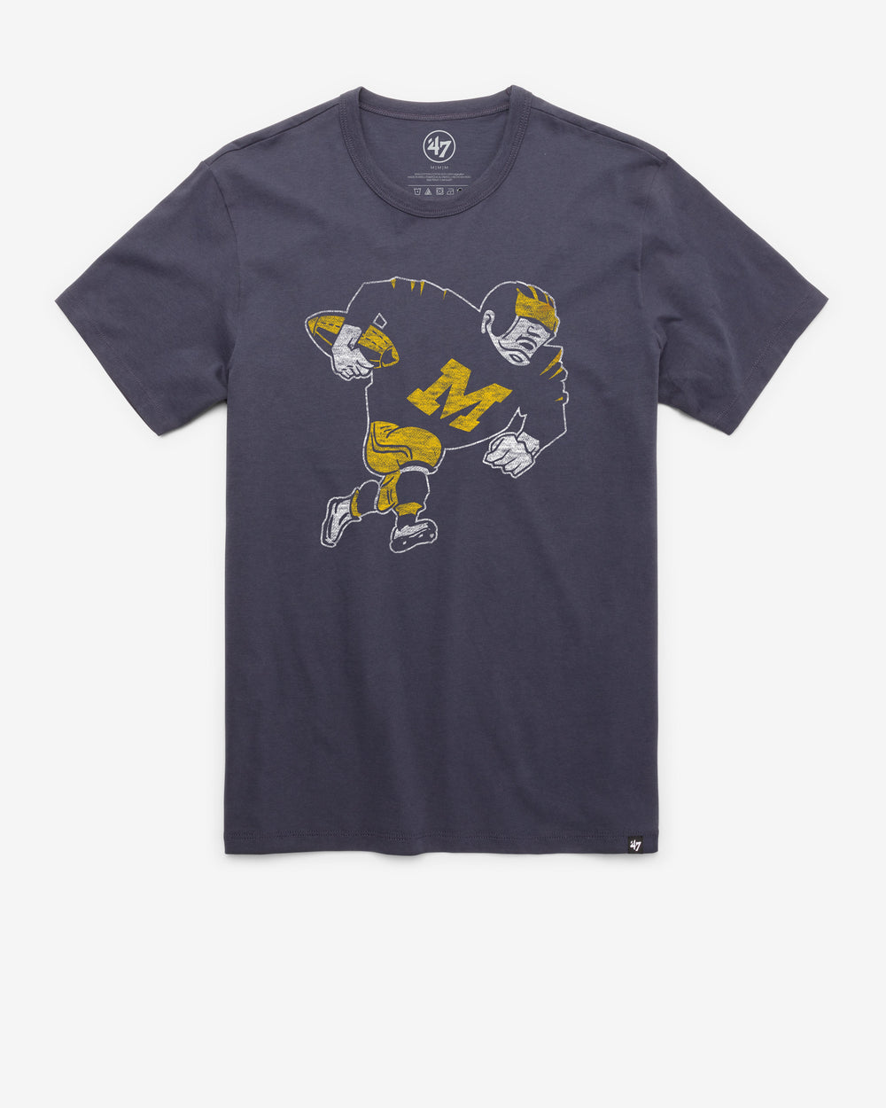 MICHIGAN WOLVERINES VINTAGE PREMIER '47 FRANKLIN TEE ATLAS BLUE