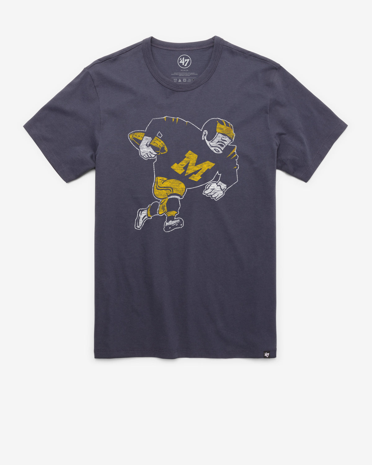 MICHIGAN WOLVERINES VINTAGE PREMIER '47 FRANKLIN TEE ATLAS BLUE