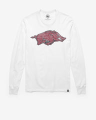 ARKANSAS RAZORBACKS PREMIER '47 FRANKLIN LONG SLEEVE TEE WHITE WASH