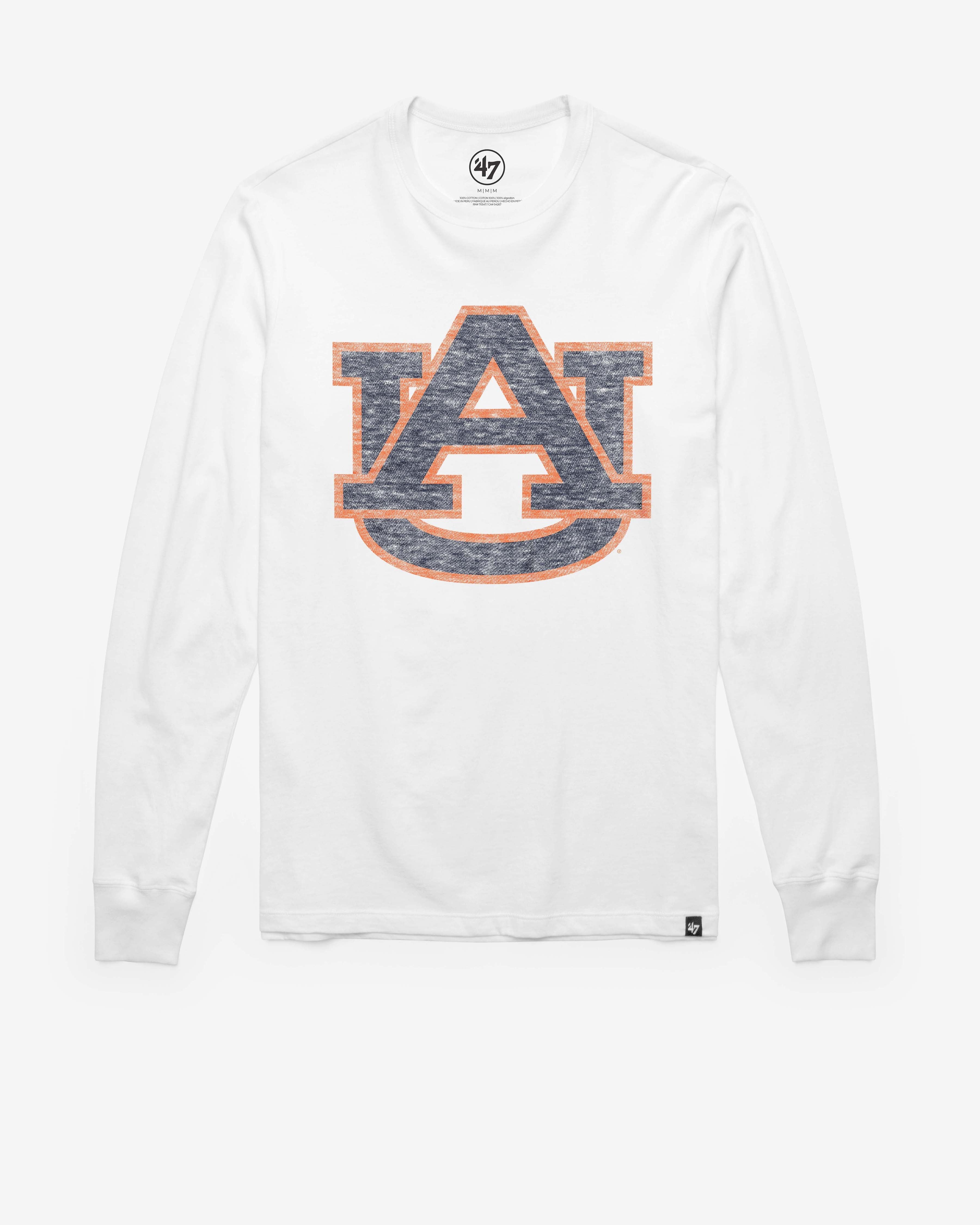 AUBURN TIGERS PREMIER '47 FRANKLIN LONG SLEEVE TEE WHITE WASH
