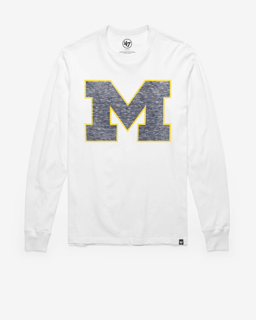 MICHIGAN WOLVERINES PREMIER '47 FRANKLIN LONG SLEEVE TEE WHITE WASH