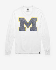 MICHIGAN WOLVERINES PREMIER '47 FRANKLIN LONG SLEEVE TEE WHITE WASH