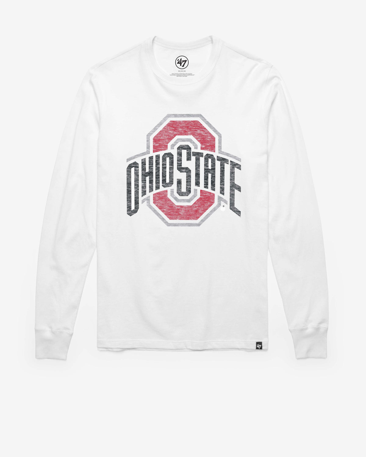 OHIO STATE BUCKEYES PREMIER '47 FRANKLIN LONG SLEEVE TEE WHITE WASH