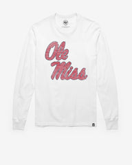 MISSISSIPPI REBELS PREMIER '47 FRANKLIN LONG SLEEVE TEE WHITE WASH
