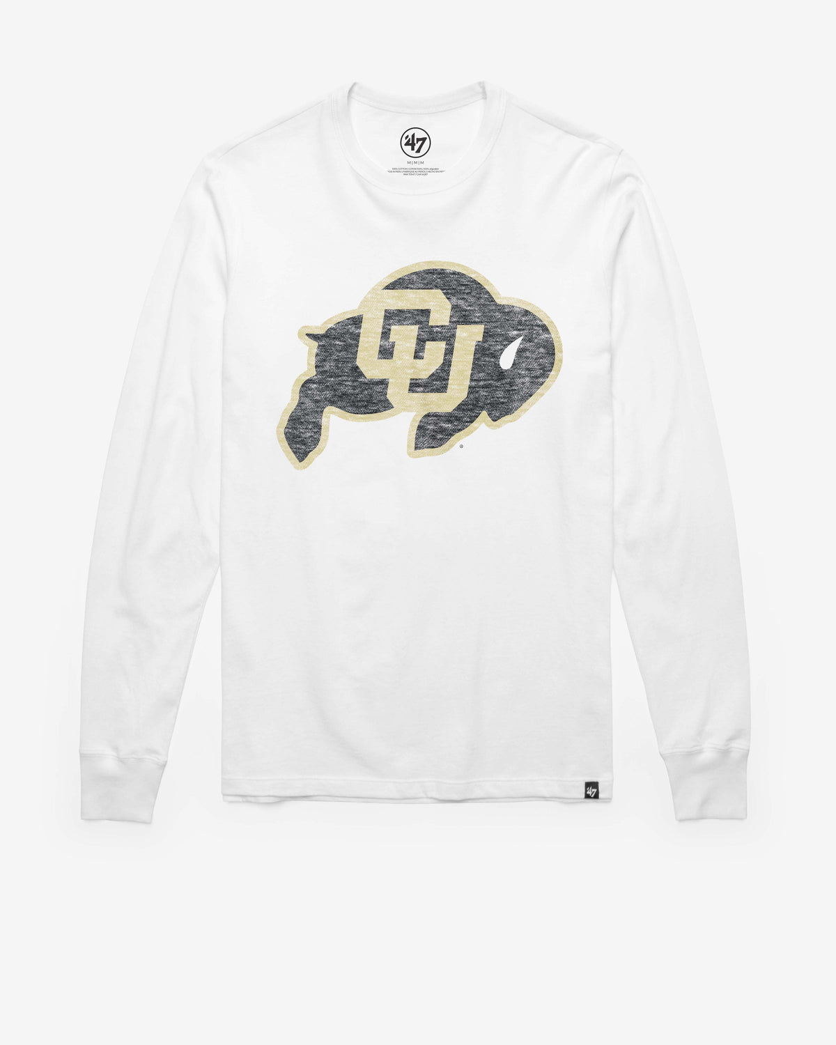 COLORADO BUFFALOES PREMIER '47 FRANKLIN LONG SLEEVE TEE WHITE WASH