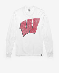 WISCONSIN BADGERS PREMIER '47 FRANKLIN LONG SLEEVE TEE WHITE WASH