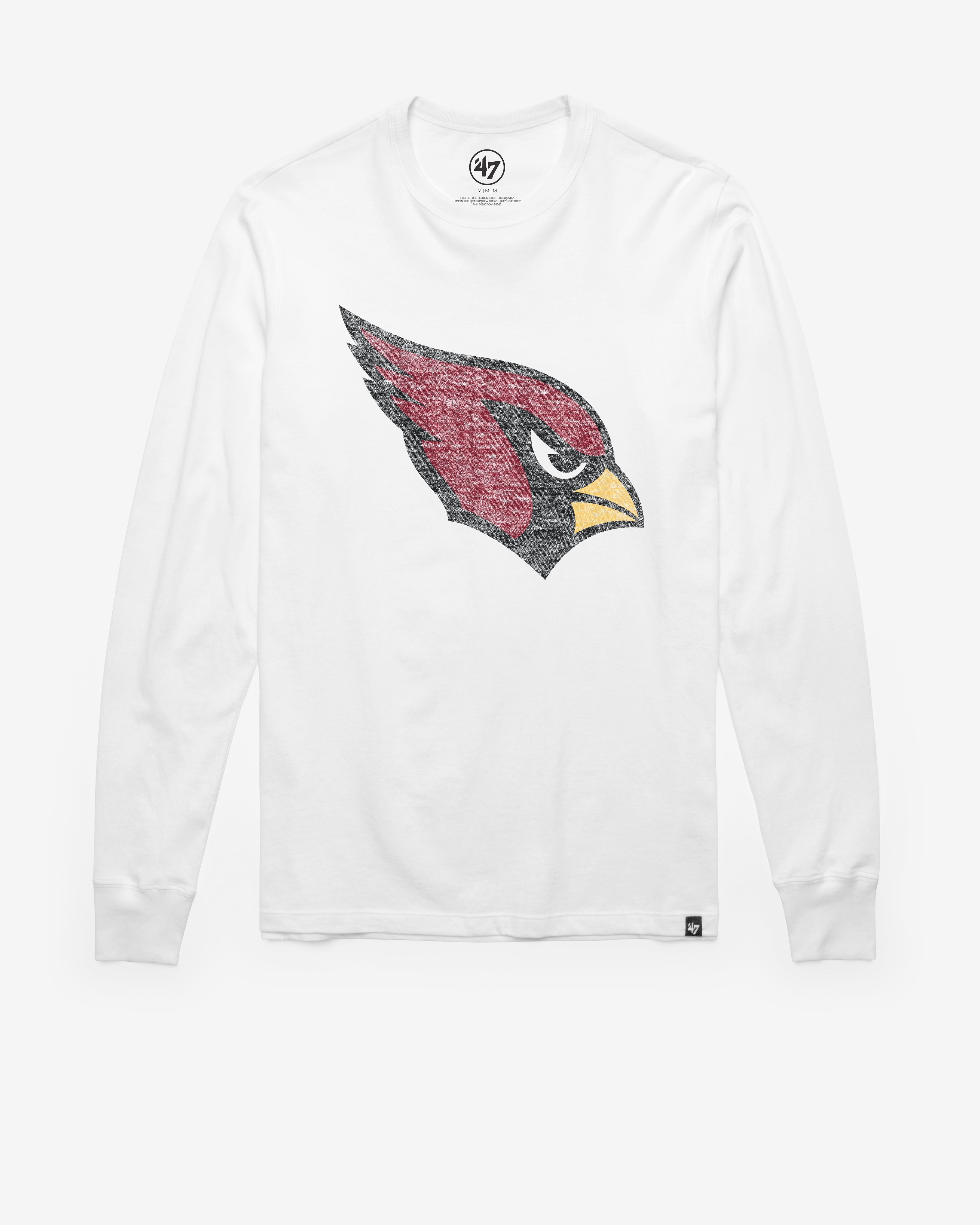 ARIZONA CARDINALS PREMIER '47 FRANKLIN LONG SLEEVE TEE WHITE WASH