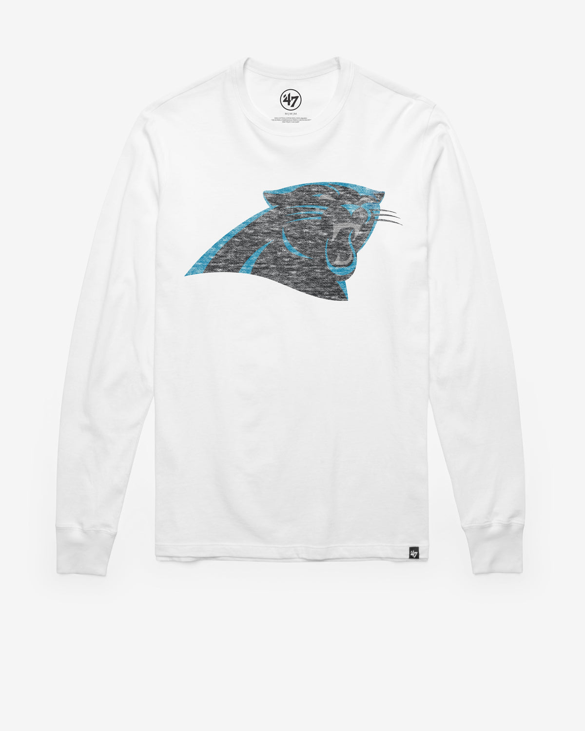 CAROLINA PANTHERS PREMIER '47 FRANKLIN LONG SLEEVE TEE WHITE WASH