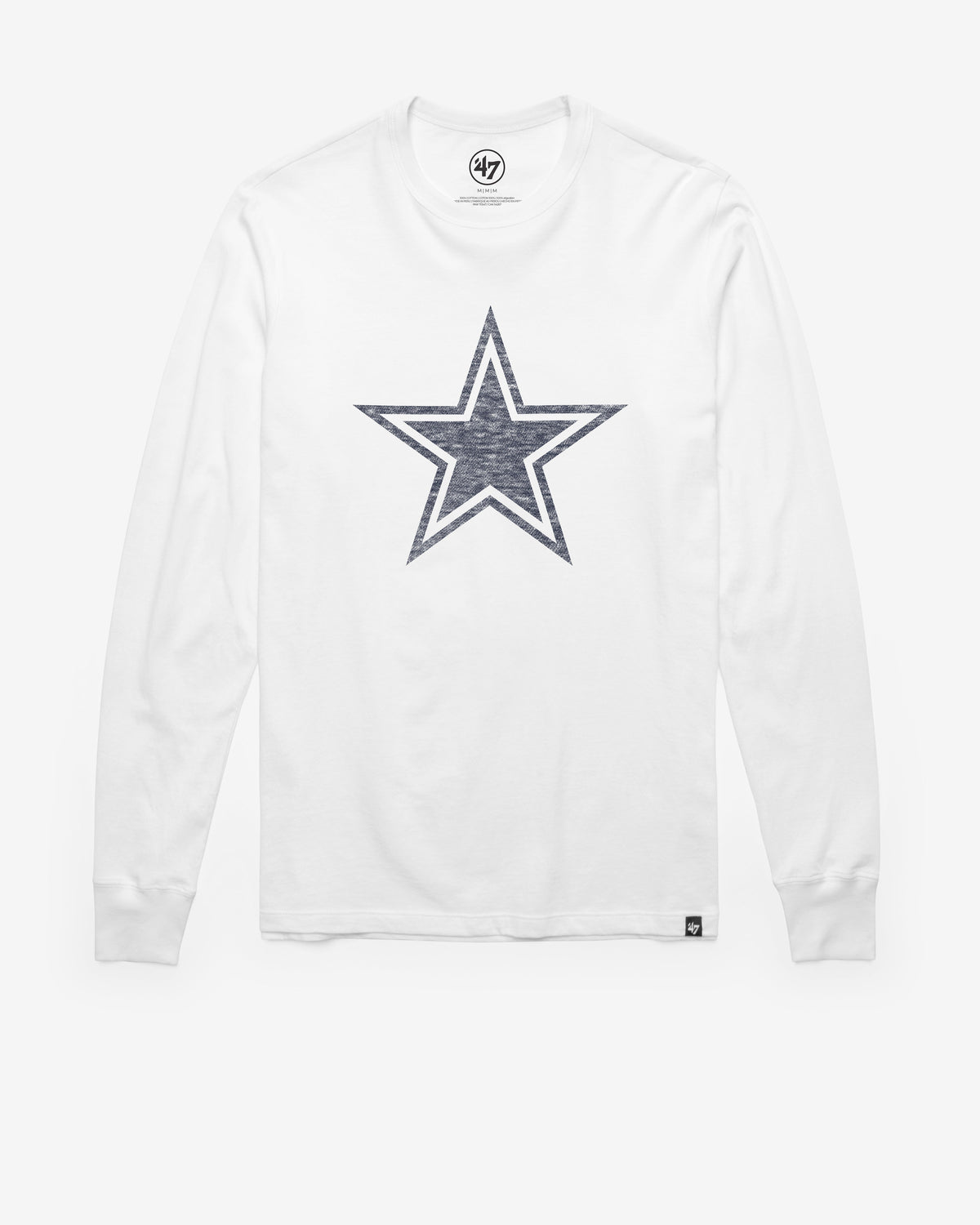 DALLAS COWBOYS PREMIER '47 FRANKLIN LONG SLEEVE TEE WHITE WASH