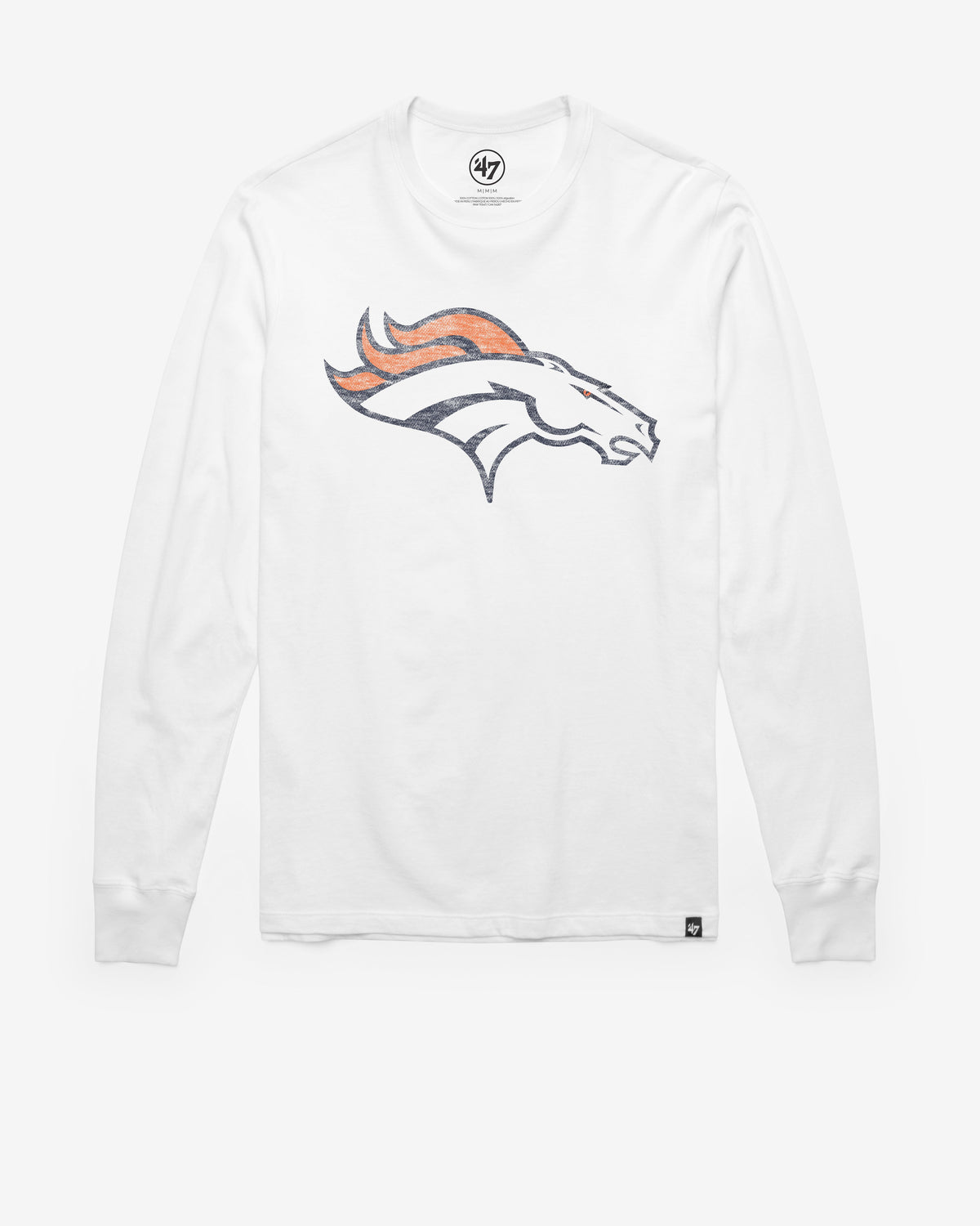 DENVER BRONCOS PREMIER '47 FRANKLIN LONG SLEEVE TEE WHITE WASH