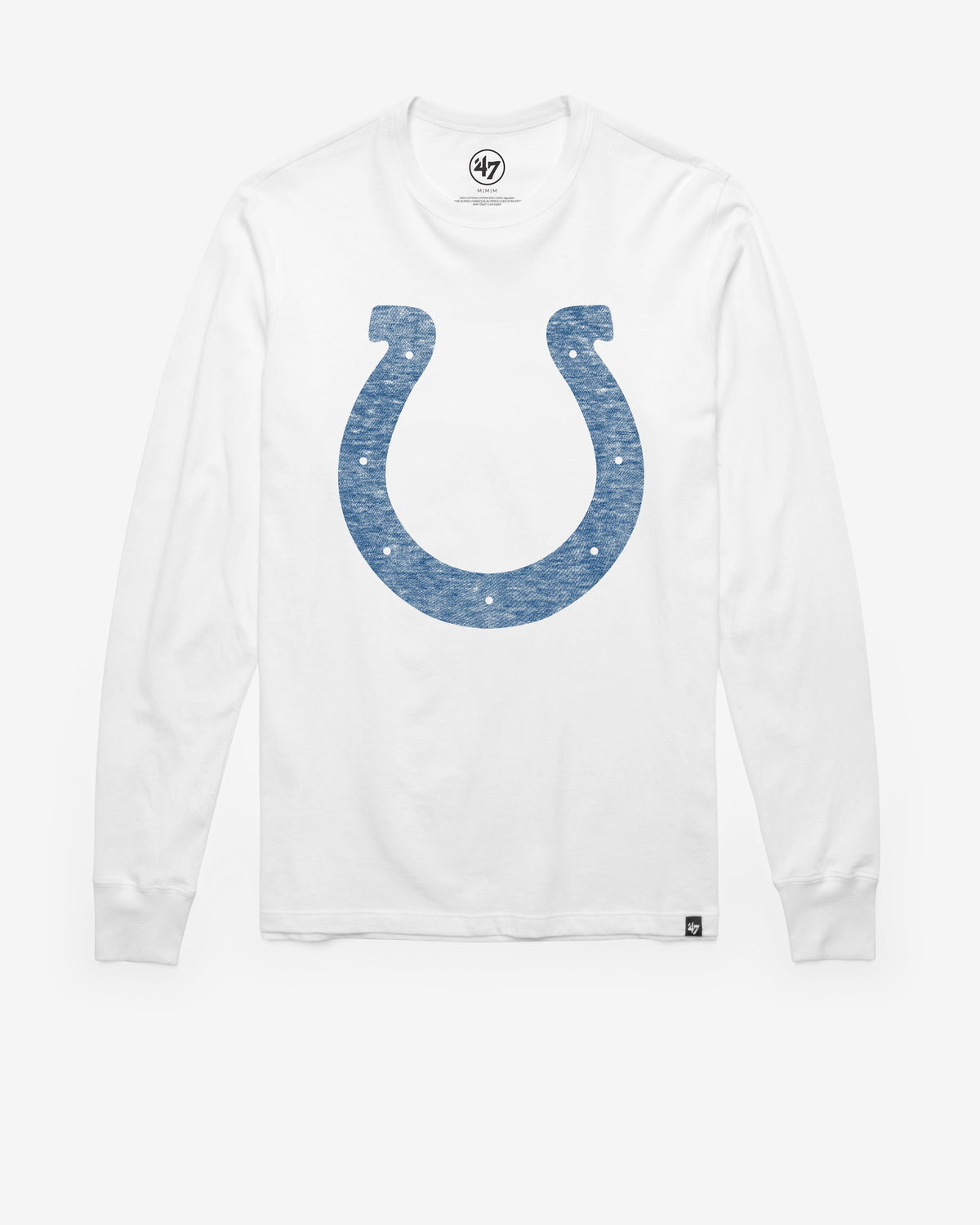 INDIANAPOLIS COLTS PREMIER '47 FRANKLIN LONG SLEEVE TEE WHITE WASH