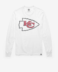 KANSAS CITY CHIEFS PREMIER '47 FRANKLIN LONG SLEEVE TEE WHITE WASH
