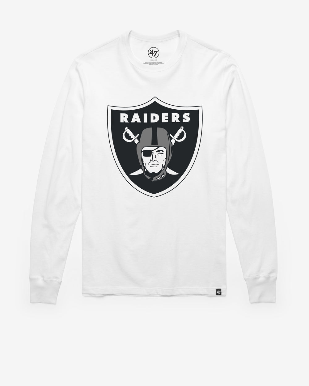 LAS VEGAS RAIDERS PREMIER '47 FRANKLIN LONG SLEEVE TEE WHITE WASH