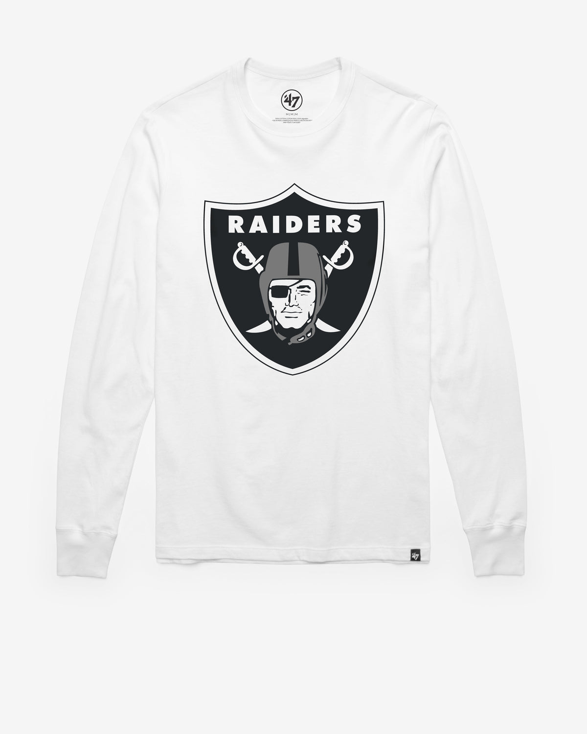 LAS VEGAS RAIDERS PREMIER '47 FRANKLIN LONG SLEEVE TEE WHITE WASH
