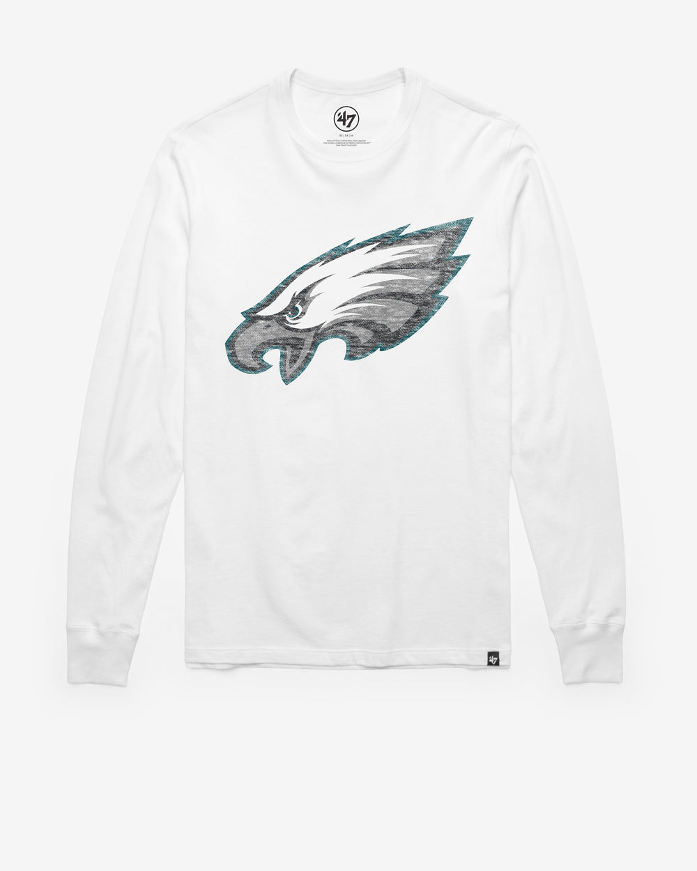 PHILADELPHIA EAGLES PREMIER '47 FRANKLIN LONG SLEEVE TEE WHITE WASH