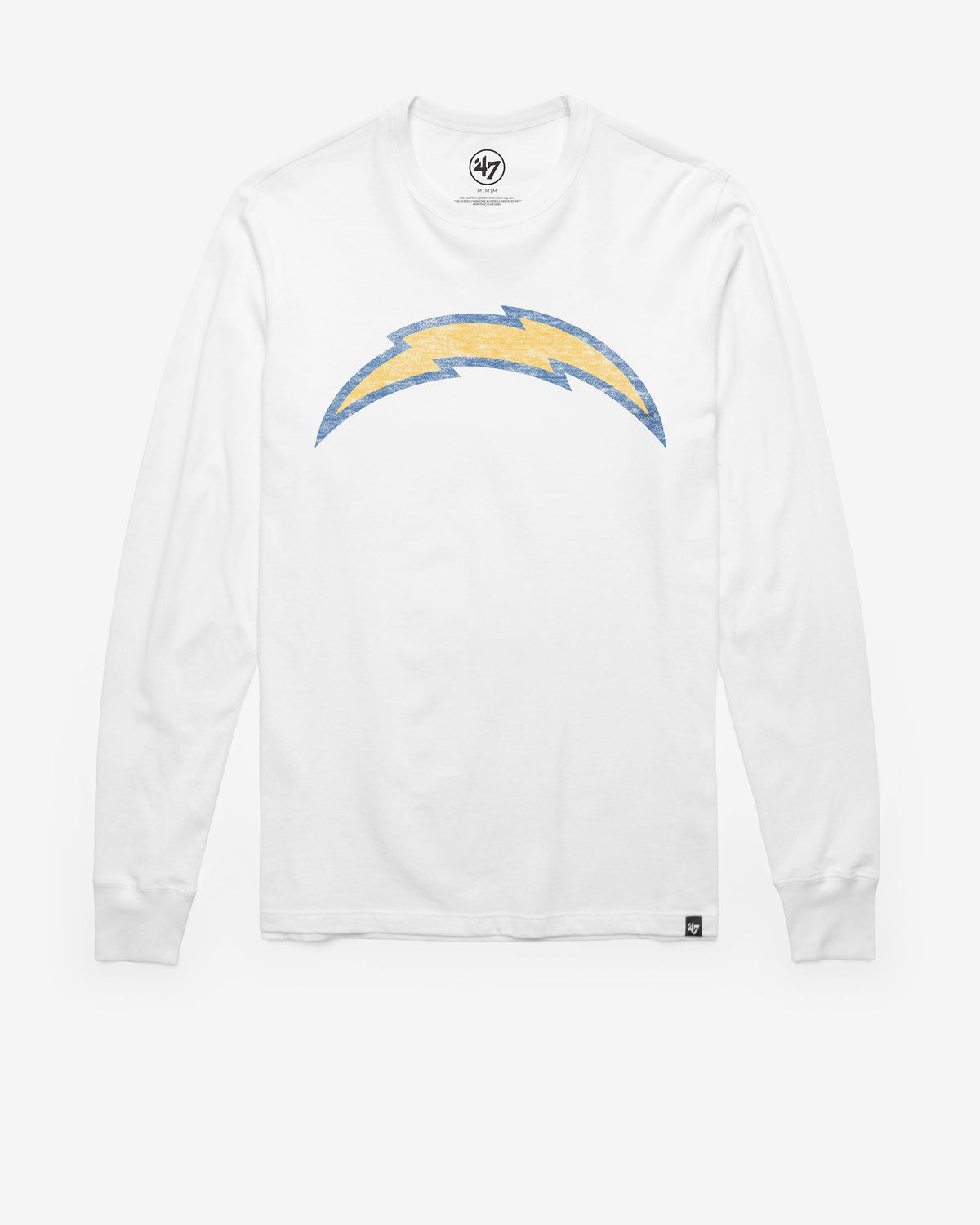 LOS ANGELES CHARGERS PREMIER '47 FRANKLIN LONG SLEEVE TEE WHITE WASH