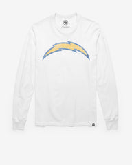 LOS ANGELES CHARGERS PREMIER '47 FRANKLIN LONG SLEEVE TEE WHITE WASH